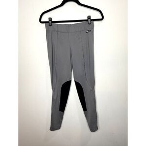 Kerrits Pants Womens Large Gray Riding Breeches Equestrian Leggings Knee Patch L